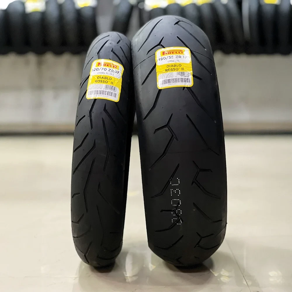 PIRELLI DIABLO ROSSO II 190/55 ZR17 M/C (75W) TL Rear Tyre Price